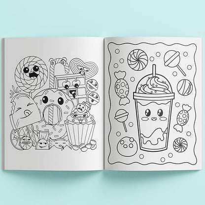 Hinkler Kaleidoscope: Sweet Treats Coloring & Activity Kit - Kids Cute Dessert Themed Coloring Book w/Scented Stationery & Stickers, Ages 6+