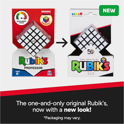 Rubik’s Cube, 5x5 Cube Color-Matching Puzzle Highly Complex Challenging Problem-Solving Brain Teaser Fidget Toy, for Adults & Kids Ages 8 and up
