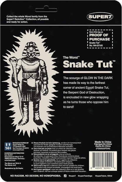 Super7 The Worst Snake TUT (Monster Glow) - 3.75" The Worst Action Figure Collectibles and Retro Toys