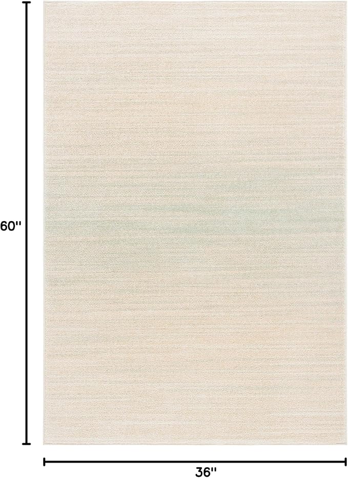 SAFAVIEH Adirondack Collection Accent Rug - 3' x 5', Green & Ivory, Modern Ombre Design, Non-Shedding & Easy Care, Ideal for High Traffic Areas in Entryway, Living Room, Bedroom (ADR142Y)
