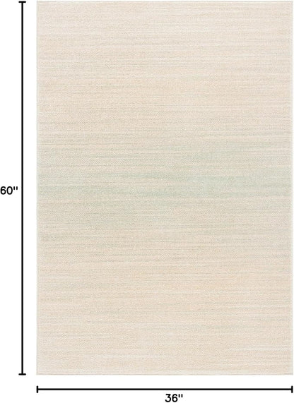 SAFAVIEH Adirondack Collection Accent Rug - 3' x 5', Green & Ivory, Modern Ombre Design, Non-Shedding & Easy Care, Ideal for High Traffic Areas in Entryway, Living Room, Bedroom (ADR142Y)