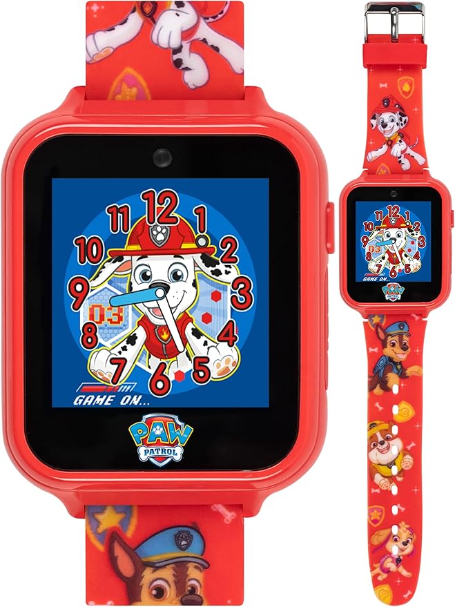 Accutime Paw Patrol Smart Watch with Camera for Kids and Toddlers - Interactive Smartwatch for Boys & Girls Featuring Games, Voice Recorder, Calculator, Pedometer, Alarm, Stopwatch, with USB Cable