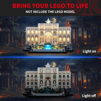 BRIKSMAX 2.0 Light Kit for Lego Trevi Fountain -Innovative Led Lighting Compatible with Lego Architecture 21062 - Not Included Lego Set