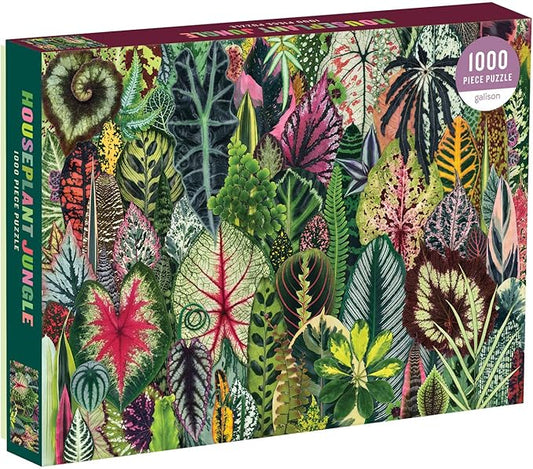 Galison Houseplant Jungle 1000 Piece Jigsaw Puzzle for Adults – Plant Jigsaw Puzzle with Mix of Succulents & Other Household Plants – Fun Indoor Activity, Multicolor