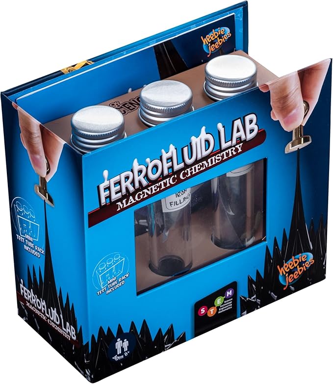 Ferrofluid Lab Magnetic Chemistry by Heebie Jeebies- 5 Experiments for Kids Ages 8+- Educational Science Project STEM Learning Unique Activities for Boys and Girls- Ideal Gift for Students