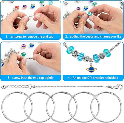 Sofier Charm Bracelet Making Kit DIY Jewelry Making Supplies Charm Bracelets Beads Necklace Making for Teen Women Adult Gift Crafts for Girls Ages 8-12