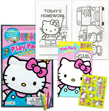 Hello Kitty Stickers Travel Activity Set Bundle with Over 300 Stickers and 12 Activity Pages (Hello Kitty Party Supplies)
