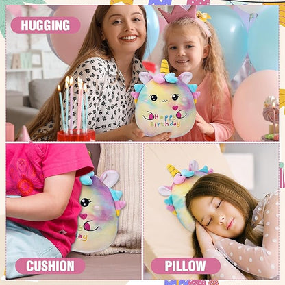 Birhtday Gift Unicorn Plush Toy - Adorable Birthday Unicorn Stuffed with Card, Perfect Birthdays Stuffed Animal, 9 Inch