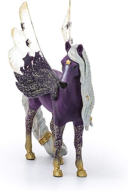 Schleich bayala Star Unicorn Flying Pegasus Figurine - Fantastic Purple and Gold Unicorn Fantasy Figurine, Bring Smile and Joy, Gift for Boys and Girls, Fans of Fantasy, Kids Age 5+