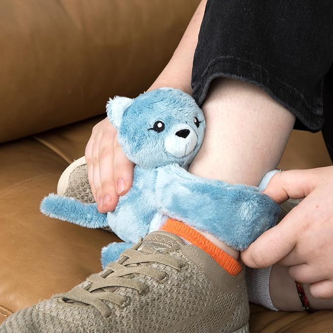 Hug Babies Cute Mini Plush Stuffed Animal Bracelet for Kids | Soft & Cuddly Portable Comfort Adorable On-The-Go Companion for Travel School & Adventures Ages 2+ (Frankie The Cat)