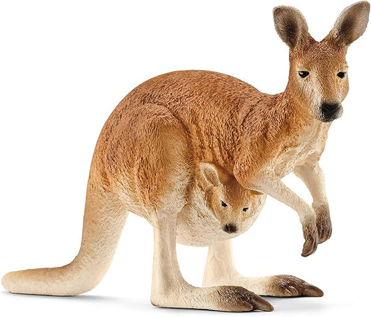 Schleich Wild Life Kangaroo Animal Figurine - Detailed Wild Animal Kangaroo Toy Figure, Durable for Education and Fun Play, Perfect for Boys and Girls, Gift for Kids Ages 3+