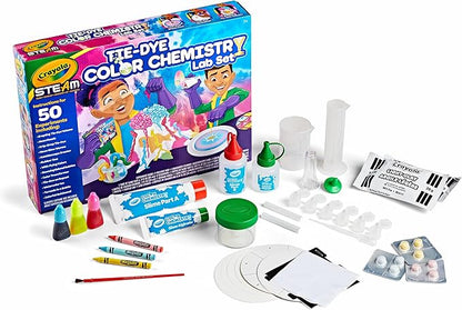 Crayola Tie Dye Color Chemistry Set for Kids, STEAM/STEM Activities, Educational Toy, Ages 7, 8, 9, 10