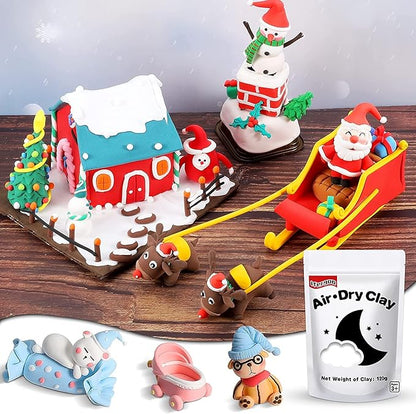 ifergoo White Air Dry Clay, Modeling Clay for School Art & Craft Project. Refill White Clay for Kids Age 3-12, Boys and Girls Gift