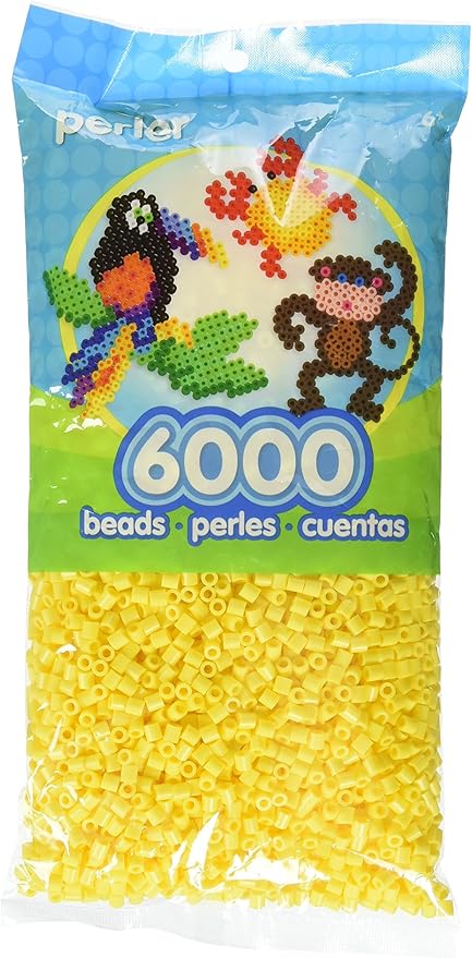 Perler Beads Fuse Beads for Crafts, 6000pcs, Yellow