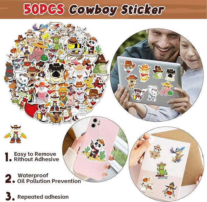 Cowboy My First Rodeo Party Favors, Horses Themed Party Bags for Kids Birthday Party Decorations