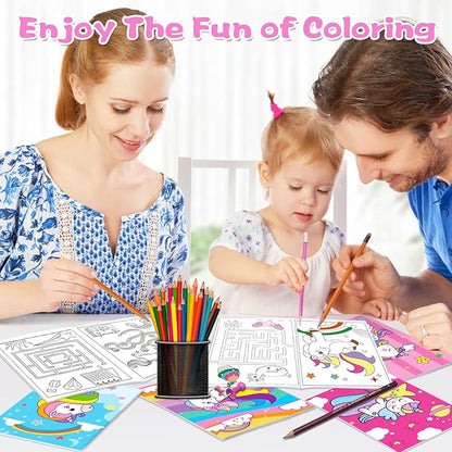 24Pcs Magic Horse Mini Coloring Books for Kids Party Favors Bulk Gift Small Art Unicorm Drawing Activity Book for Birthday Goodie Bags Stuffer Filler Holiday Kindergarten School Classroom Supplies