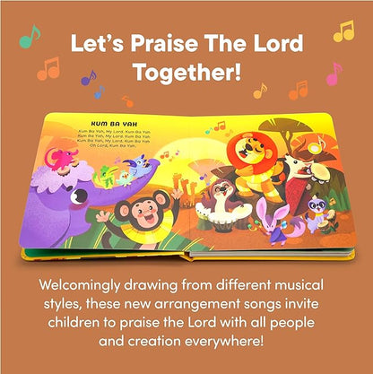 Praise The Lord Christian Sound Books for Kids - 6 Bible Songs for Toddlers – Christian Easter Gifts for Kids, Baby Books & Toys for Kids - Easter Basket Essentials, Baptism, Christening Baby Gifts
