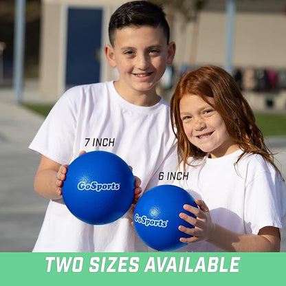 GoSports Soft Skin Foam Playground Dodgeballs - Set of 6 Includes Mesh Carry Bag