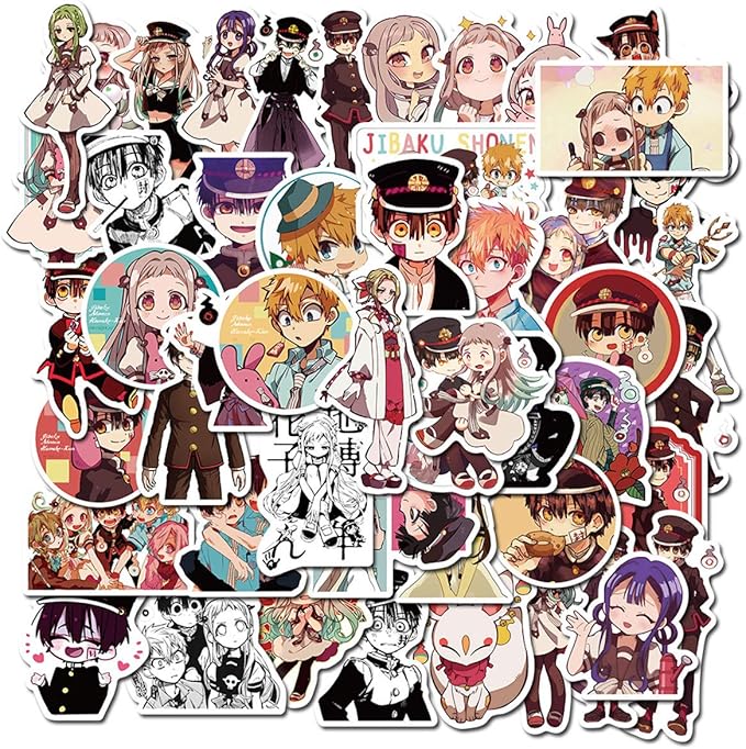 Anime Toilet-Bound Hanako-kun Stickers (50 PCS) Funny Stickers for Teens, Girls, Adults,Kids - Stickers for Waterbottles,Laptop,Phone,Hydro Flask - Waterproof Vinyl Sticker (Toilet-Bound Hanako-kun)