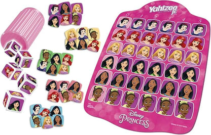 Hasbro Gaming Yahtzee Jr. Disney Princess Edition Dice Game | Kids Counting & Matching Games for Preschoolers | 2-4 Players for Girls & Boys | Ages 4+ (Amazon Exclusive)