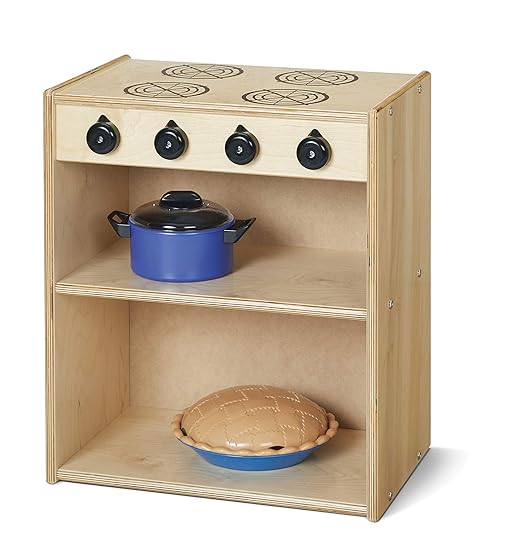 Jonti-Craft Young Time 7083YT Play Kitchen Stove - Kids Wooden Toy Stove