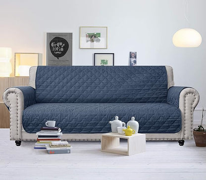 CHHKON Waterproof Nonslip Recliner Cover Stay in Place, Dog Couch Chair Cover Furniture Protector, Ideal Loveseat Slipcovers for Pets and Kids (Blue, 30'')