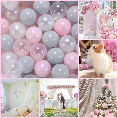 GOGOSO Ball Pit Balls for Toddles, Kids Plastic Balls for BallPit, Pool, Baby Party Accessories, Birthday Decoration 50 100 200 500 1000