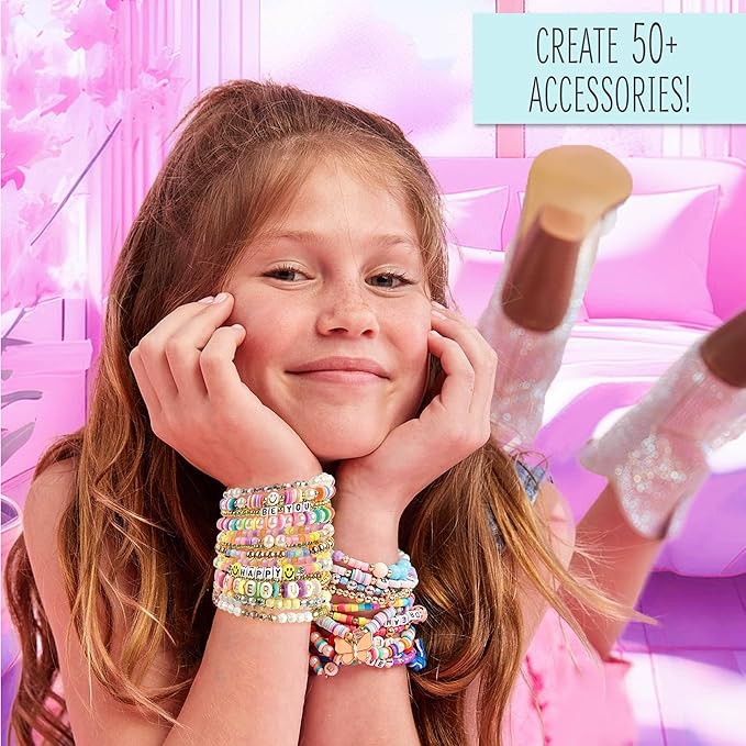 STMT D.I.Y. Personalized Jewelry Box, Design 50+ Accessories, Includes Swiveling Jewelry Box, Beads for Jewelry Making, Bracelet Making Kit, Great Gifts for Girls, Jewelry Making Kit for Girls 8-12