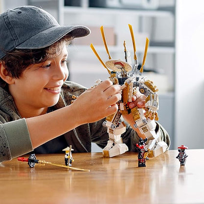 LEGO NINJAGO Legacy Golden Mech 71702, Cool Toys for Kids Building Kit, New 2020 (489 Pieces)