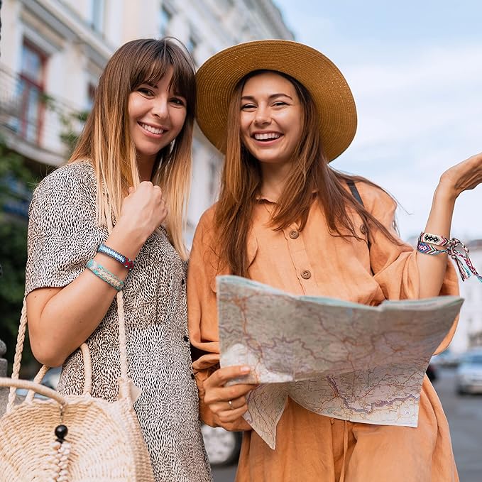 Novelty Place 10 Pcs Woven Bracelet Bulk for Women & Girls - Nepal Style Friendship Bracelets Handmade Braided Rope Wrist String Chain (Random Colors & Patterns)