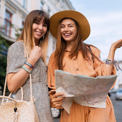 Novelty Place 10 Pcs Woven Bracelet Bulk for Women & Girls - Nepal Style Friendship Bracelets Handmade Braided Rope Wrist String Chain (Random Colors & Patterns)