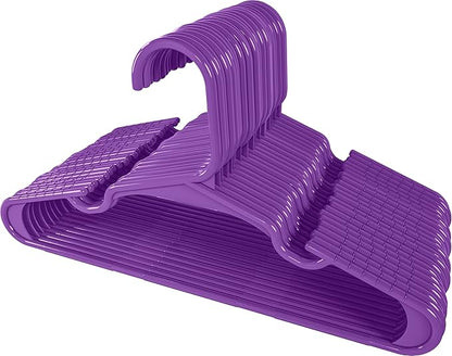 Utopia Home 40 Pack Kids Hangers - 11.5 Inch Plastic Baby Hangers for Closet - Childrens Hanger for Clothes & Infant Hanger for Closet - Ideal for Everyday Standard Use (Purple)
