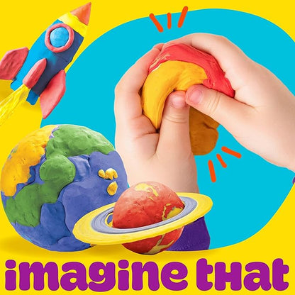 Play-Doh Brand Air Dry Clay, 6 Vibrant Clay Colors, Soft & Ultra Light Modeling Clay for Kids, Moldable, Paintable, Crumble-Free