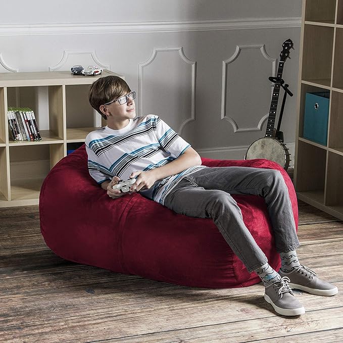 Jaxx Sofa Saxx Bean Bag Lounger, 4-Feet, Cherry