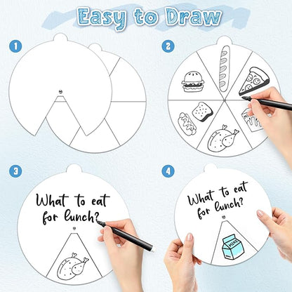 COcnny Spinning Coloring Wheel Craft - 30 Set Color Your Own Spinning Paper for Kids, DIY Color Blank Wheel Cards Kit, Summer Crafts Art Game for Sunday School Activities Home Classroom Party Supplies