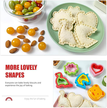 Sandwich Cutter and Sealer, Sandwich Cutter for Kids 5 PCS（BIG）, Decruster Sandwich Maker, Great for Lunchbox and Bento Box - Boys and Girls Kids