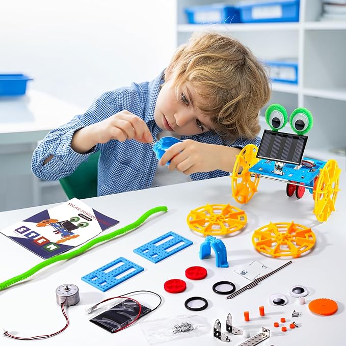 STEM Kits for Kids Crafts Ages 8-10, Solar Robot Kit STEM Building Toys for Ages 8-13, Engineering Science Experiments for Kids Age 8-12 Robotics, Arts and Crafts for Boys Girls Gifts 8 9 10 12-14