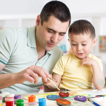 Klever Kits 12 Halloween Rock Painting Kit for Kids, Creativity Arts Crafts DIY Supplies Kit with 18 Paint Tubs, Decorate Your Own for Kids Painting Gifts, Family Activity, Birthday Present, Halloween