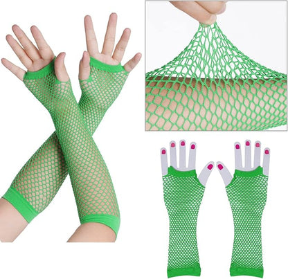 Kids 6 in 1 Costume Accessories 1970s 1980s Fancy Outfits and Dress for Cosplay Party Theme Party for Girl