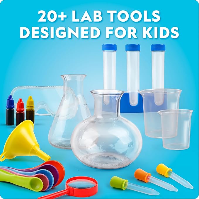 National Geographic Kids Junior Chemistry Set - Complete Early Learning Lab Kit with 50 Science Experiments for Kids and 20+ Lab Tools, Kids Chemistry Set, Science Experiments for Kids 4-6