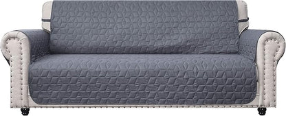 Ameritex Couch Sofa Slipcover 100% Waterproof Nonslip Quilted Furniture Protector Slipcover for Dogs, Children, Pets Sofa Slipcover Machine Washable (Light Grey, 78'')