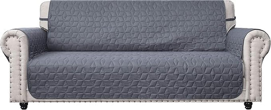 Ameritex Couch Sofa Slipcover 100% Waterproof Nonslip Quilted Furniture Protector Slipcover for Dogs, Children, Pets Sofa Slipcover Machine Washable (Light Grey, 78'')