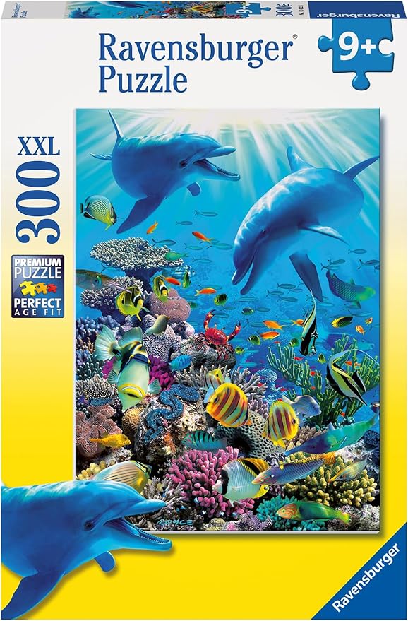 Ravensburger Underwater Adventure 300 Piece XXL Jigsaw Puzzle for Kids | Unique Piece Design | Enhances Concentration & Creativity | FSC Certified Eco-Friendly Toy