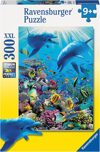 Ravensburger Underwater Adventure 300 Piece XXL Jigsaw Puzzle for Kids | Unique Piece Design | Enhances Concentration & Creativity | FSC Certified Eco-Friendly Toy