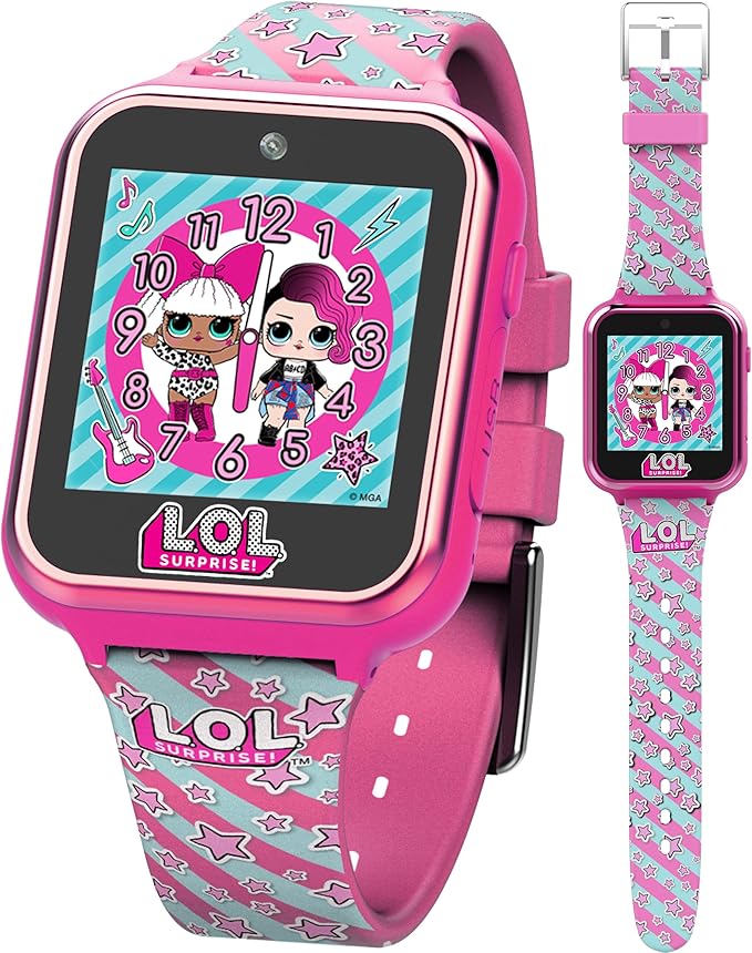 LOL Surprise Kids Interactive Smart Watch with Camera, Games, Voice Recorder, Step Counter, 10 Fun Watch Faces, Alarm, Timer, and Calculator - Ideal Tech Toy for Kids