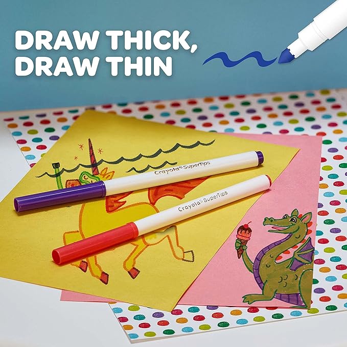 Crayola Supertips Washable Markers (80ct), Bulk Teacher Supplies for Classrooms, Kids Markers for Back to School, Ages 3+ [Amazon Exclusive]