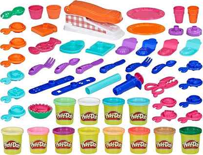 Play-Doh Kitchen Creations Fun Factory Playset, Arts and Crafts Toy for Kids 3 Years and Up with 12 Cans and 42 Tools (Amazon Exclusive)