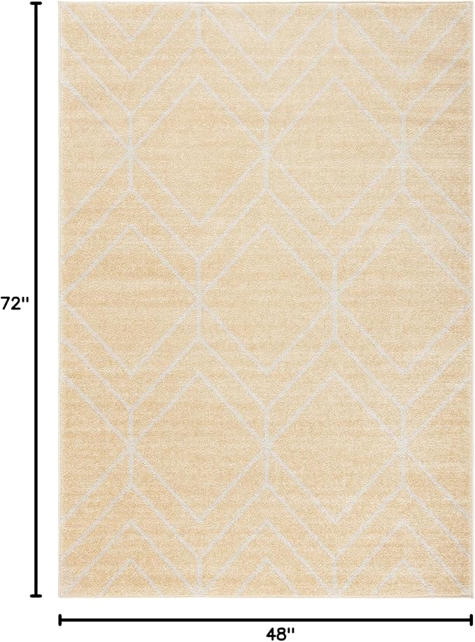 SAFAVIEH Adirondack Collection Accent Rug - 4' x 6', Gold & Light Grey, Modern Geometric Design, Non-Shedding & Easy Care, Ideal for High Traffic Areas in Entryway, Living Room, Bedroom (ADR241D)