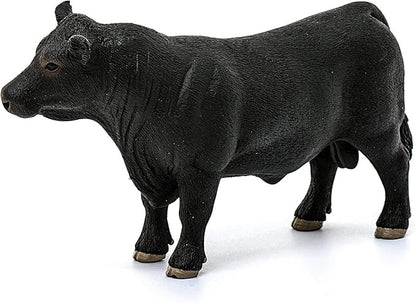 Schleich Farm World, Realistic Animal Toys for Kids Ages 3 and Above, Black Angus Bull Cow Toy Figure