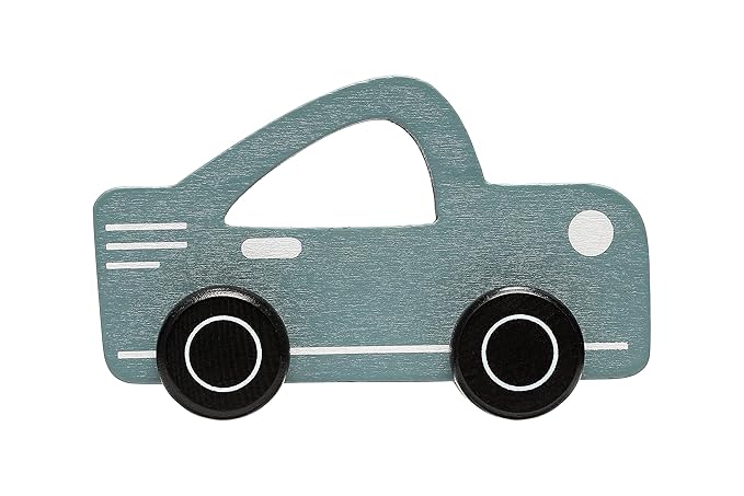 Pearhead Wooden Toy Car, Push and Pull Montessori Baby and Toddler Toy, Gender-Neutral Push Toy, Baby Girl or Baby Boy Nursery Accessory
